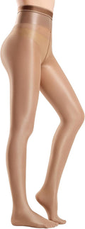 Shiny Pantyhose for Women Shimmer Tights Ultra Oil Glossy Stockings 70D Brown Dance Jazz Tights