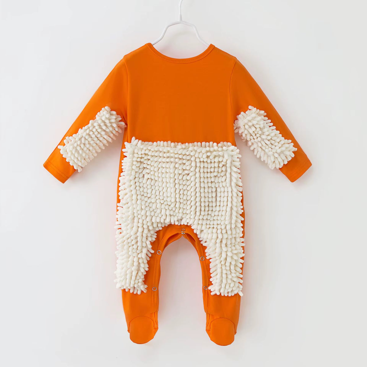 2025 Baby Clothes Boys Girls Cleaning Mop Romper Baby Mop Clothes Long Sleeve Crawling Clothes Jumpsuit Cotton Infant Mop Suit