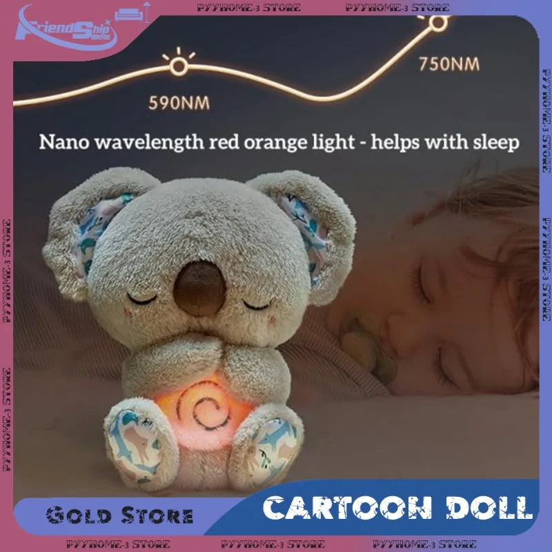 *Cuddly Koala Plush Sleep Aid with Soft Glow Night Light Calming Music and Simulated Breathing Comforting Bedtime Comfort Toys