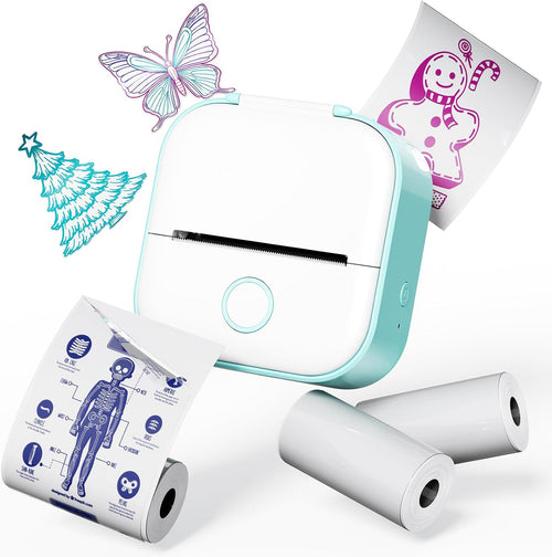 Phomemo T02 Mini Sticker Printer, Thermal Print Pods, Green
