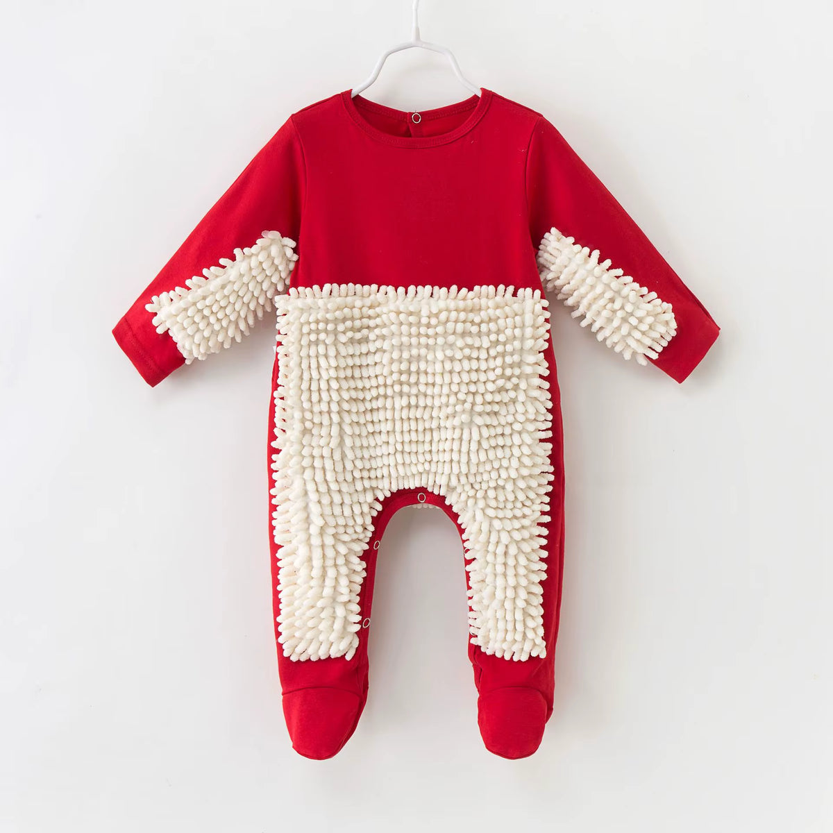 2025 Baby Clothes Boys Girls Cleaning Mop Romper Baby Mop Clothes Long Sleeve Crawling Clothes Jumpsuit Cotton Infant Mop Suit